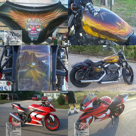 Airbrushed motorcycles